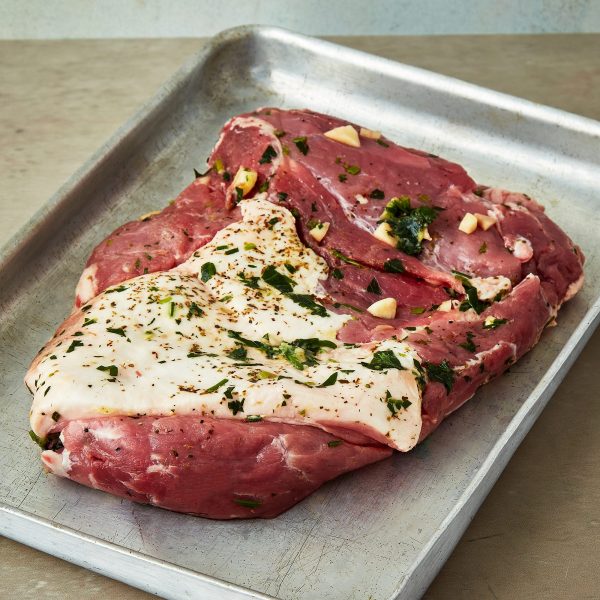 Butterflied leg of pork