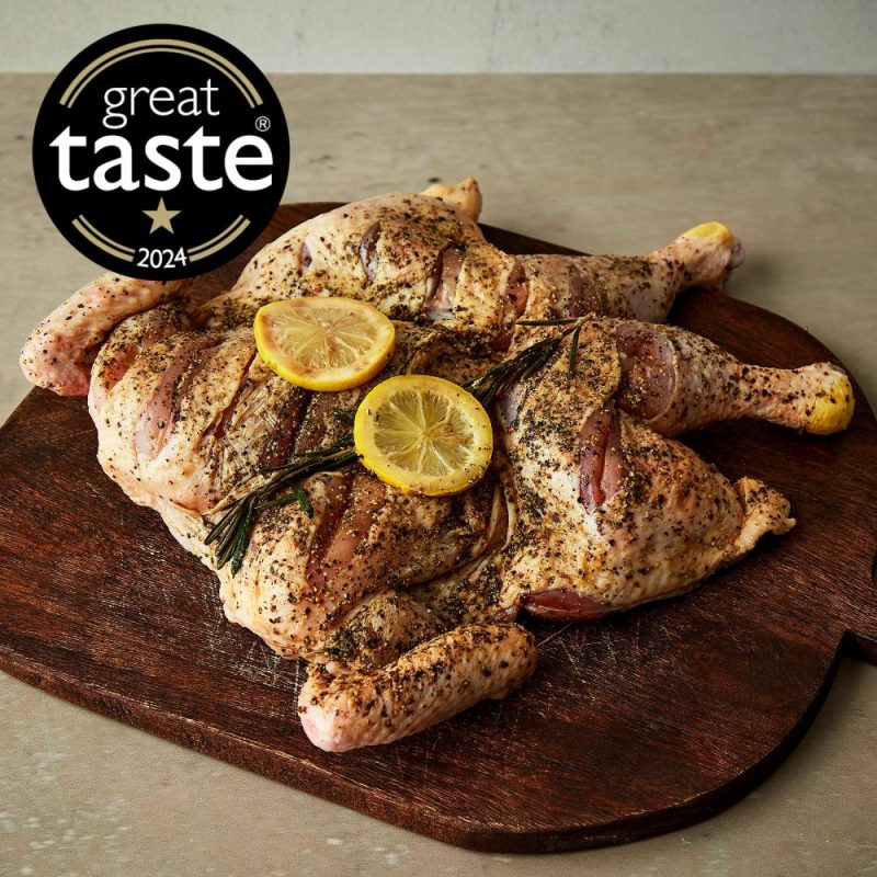 Lemon and Rosemary Spatchcock Chicken