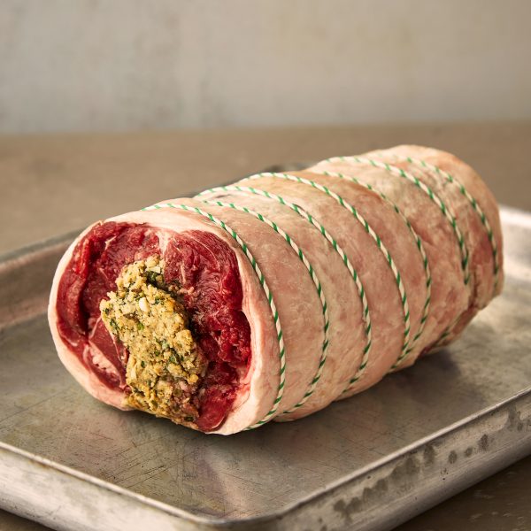 Wild garlic saddle of lamb